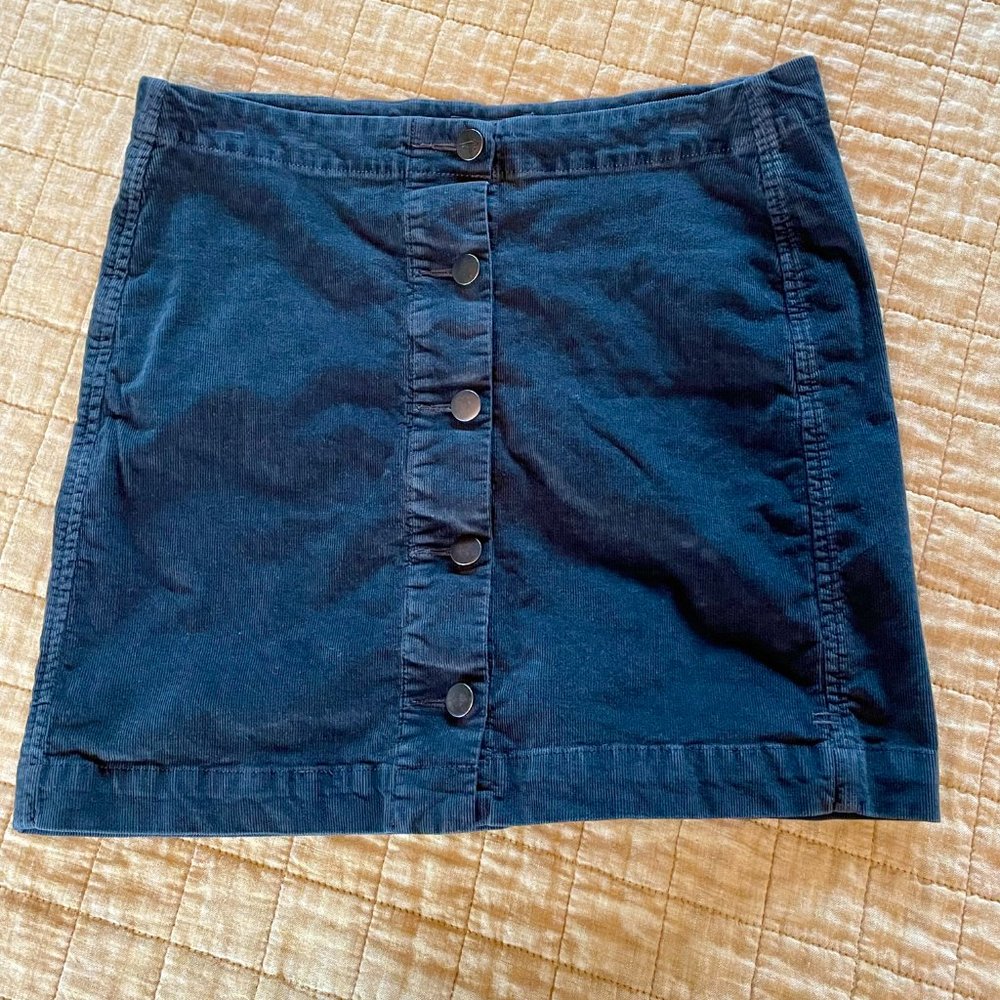 Toad & Co Corduroy Black Skirt Sz 2